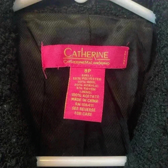 Catherine Malandrino Black Blazer Jacket Women Size 8 Petite Quiet Luxury - Picture 8 of 8